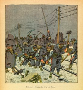 Fontenoy, destruction du chemin de fer, Collection privée - Louis Charles Bombled