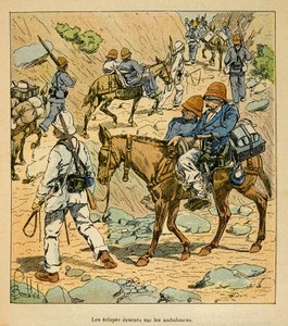 La Guerre à Madagascar - Histoire anecdotique des expéditions françaises de 1885-1895 par Henri Galli dit Galllichet, illustrée par Louis Bombled : Les éclopés de l