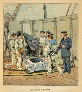 La Guerre à Madagascar-Histoire anecdotique des expéditions françaises de 1885-1895 par Henri Galli dit Galllichet (1854-1922), illustrée par Louis Bombled (1862-1927) : Bombardement de Tamatave par la marine française, Collection privée - Louis Charles Bombled