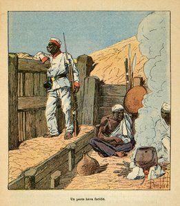La Guerre à Madagascar - Histoire anecdotique des expéditions françaises de 1885-1895 par Henri Galli dit Galllichet (1854-1922), illustrée par Louis Bombled (1862-1927) : Un poste Hova fortifié