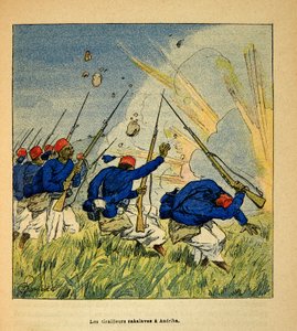 La Guerre à Madagascar : Les tirailleurs sakalaves pendant les combats à Andriba en 1895 - Louis Charles Bombled