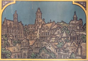Gare ferroviaire (Sint-Pietersstation). Intérieur. 1912. Le hall d