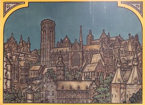 Bâtiment de la gare (Sint-Pietersstation). Intérieur. 1912. Le hall d
