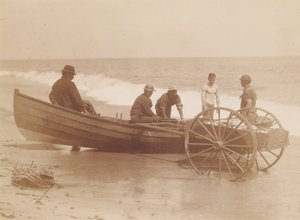Pêcheurs déchargeant un bateau, Sea Bright, New Jersey - Louis Comfort Tiffany