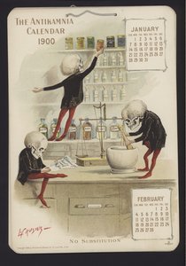 Illustration pour le calendrier Antikamnia, 1900 - Louis Crucius or Crusuius