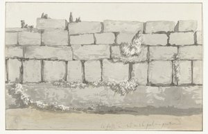Extérieur du mur extérieur du temple antique dans l