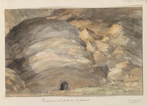 Extérieur de la grotte Santa Maria Capella (Voyage en Italie, en Sicile et à Malte - 1778) - Louis Ducros