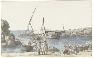 Vue de Tarente et du port de Luogo Vivo (Voyage en Italie, en Sicile et à Malte - 1778)