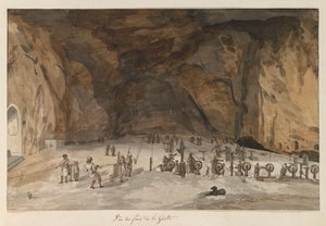 Intérieur de la grotte Santa Maria Capella (Voyage en Italie, en Sicile et à Malte - 1778)