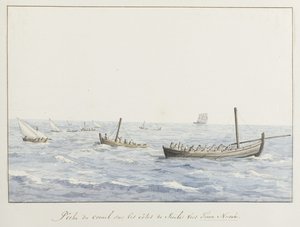 Pêcheurs de corail au large de la Sicile près de Terra Nuova - Louis Ducros