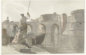 Nouveau fossé de la citadelle de Tarente (Voyage en Italie, en Sicile et à Malte - 1778) - Louis Ducros