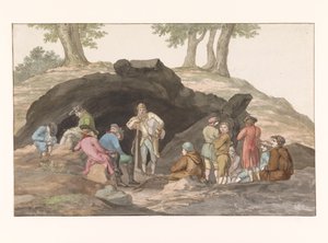 Arrêt à la Grotte delle Capre à la frontière de Nemorosa et Fredda - Louis Ducros