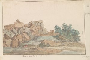 Ruines du temple de Zeus Olympien à Agrigente (Voyage en Italie, en Sicile et à Malte - 1778) - Louis Ducros