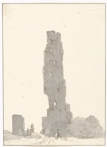 Ruine de la tour le long de la grande route entre Terracina et Fondi (Voyage en Italie, en Sicile et à Malte - 1778)