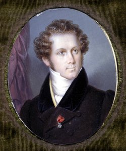 Portrait de Vincenzo Bellini. Miniature de Dupré. Museo della Scala. Milan. - Louis Dupré