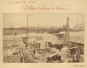 Jetée avant (n°4) côté Grenelle, visite de la Société des Architectes - Louis Emile Durandelle