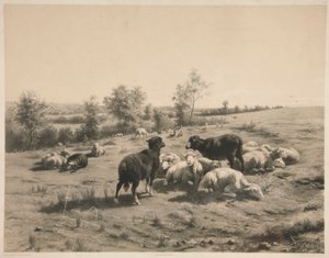 Les Moutons - Louis Emmanuel Soulange Teissier