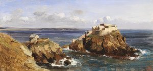 Vue de la forteresse de Bertheaume - Eugene Isabey