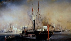 Le roi Louis-Philippe Ier et la reine des Français rencontrent la reine Victoria et le prince Albert arrivés au Tréport le 2 septembre - Louis Eugene Gabriel Isabey