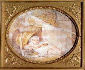 Portrait du roi de Rome bébé, Napoléon II, duc de Reichstadt - Louis Eugene Gabriel Isabey