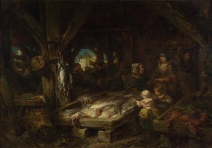 Le Marché aux poissons, Dieppe - Eugene Isabey
