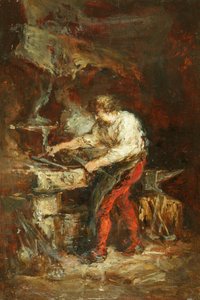 La forge - Louis Eugene Gabriel Isabey