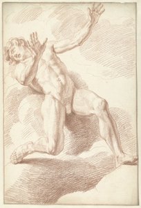 Nu masculin, allongé sur le dos - Louis Fabritius Dubourg