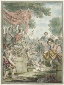 Pompée brûle les lettres de Sertorius - Louis Fabritius Dubourg