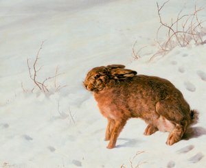 Lièvre dans la neige, 1875 - Louis Ferdinand von Rayski