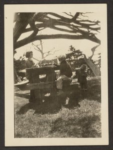 [Enfants à une table de pique-nique] - Louis Fleckenstein
