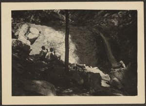 [Figures dans un paysage forestier ombragé] - Louis Fleckenstein