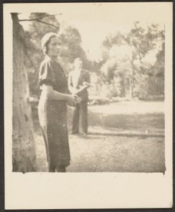 [Homme et femme jouant au croquet] - Louis Fleckenstein