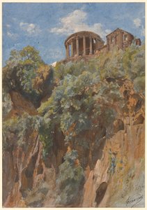 Vue du temple de Vesta à Tivoli - Louis Français