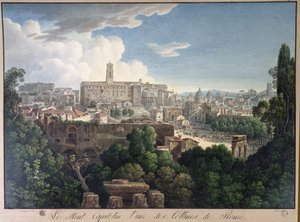 Vue de la colline du Capitole depuis les jardins Farnese - Louis Francois Cassas