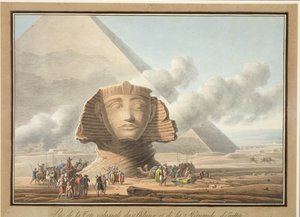 Vue de la tête du Sphinx et de la pyramide de Khafre, c.1790