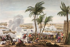 La Bataille des Pyramides, Égypte, 3 Thermidor, An 6 (21 juillet 1798) - Louis Francois Couche