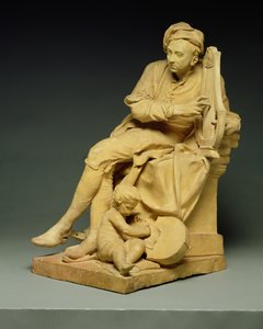 George Frederick Handel (1685-1759) modèle pour une statue en marbre maintenant au Victoria und Albert Museum, 1738