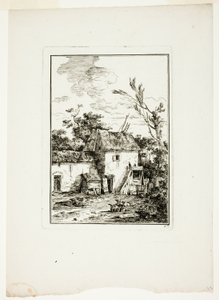 Paysage vertical - Louis Gabriel Moreau