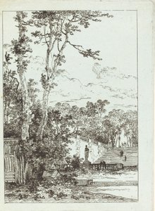 Parc abandonné - Louis Gabriel Moreau the Elder