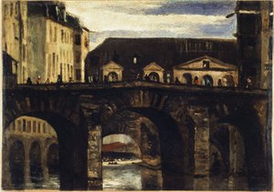 Le Petit Pont et le Pont Saint-Charles, vers 1825 - Louis Godefroy Jadin