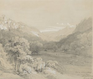 Vue de Cavi dans les collines sabines, 1848 - Louis Gurlitt
