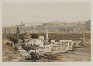 Égypte et Nubie, Volume III : Le Caire depuis la porte de Citzenib, en direction du désert de Suez - Louis Haghe
