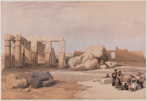 Égypte et Nubie, Volume II : Fragments des grands colosses au Memnonium, Thèbes, 1847 - Louis Haghe