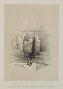 Égypte et Nubie, Volume II : Partie de la salle des colonnes à Karnak, Thèbes - Louis Haghe