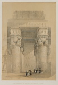 Égypte et Nubie, Volume II : Vue depuis le portique du temple de Dendera, 1849