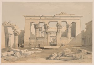 Égypte et Nubie : Volume I - N° 28, Portique du Temple de Kalabshi - Louis Haghe