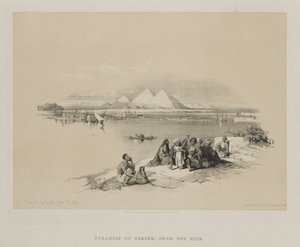 Égypte et Nubie, Volume I : Pyramides de Gizeh, depuis le Nil, 1846