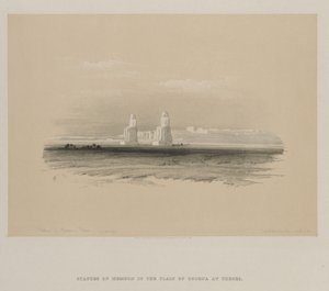Égypte et Nubie, Volume I : Statues de Memnon, Thèbes - Louis Haghe