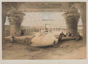 Égypte et Nubie, Volume I : Vue sous le portique du temple d