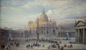 Extérieur de Saint-Pierre, Rome, depuis la Piazza